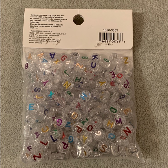 POP - Round Clear Alphabet Beads For Jewelry Making - 2 Sets / NWT - Picture 3 of 4